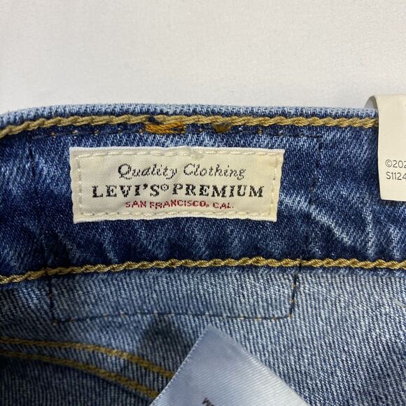 Levi's 70's High Flare Jeans Women 28x32 Blue Big E Distressed American Denim - Picture 5 of 14